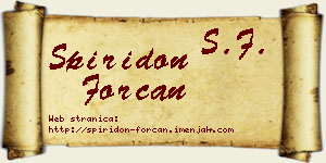 Spiridon Forcan vizit kartica